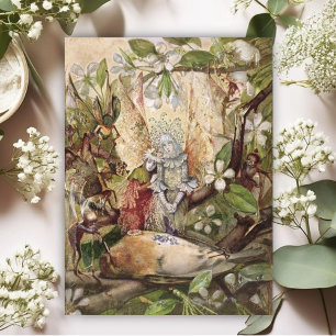 Postal John Anster Fitzgerald - La muerte del petirrojo