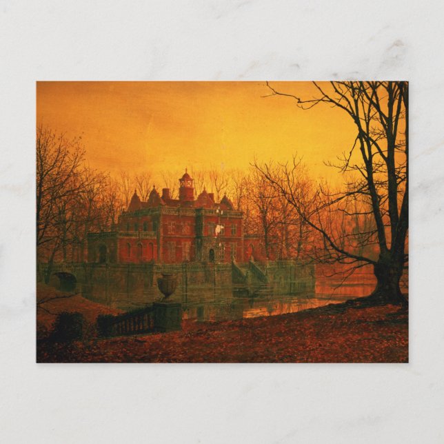 Postal John Atkinson Grimshaw | Casa embrujada (Anverso)
