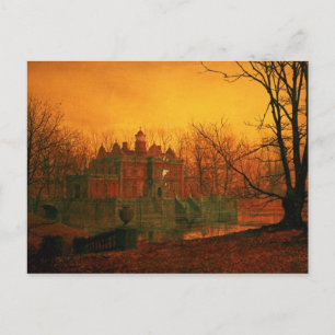 Postal John Atkinson Grimshaw Casa embrujada