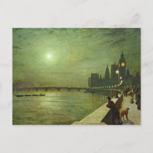 Postal John Atkinson Grimshaw - Reflexiones sobre el Táme