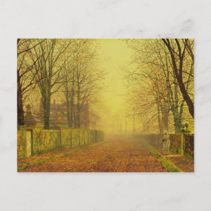Postal John Atkinson Grimshaw Vestido vespertino, c.188