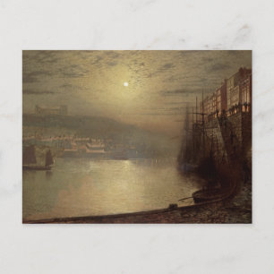 Postal John Atkinson Grimshaw Whitby (aceite sobre lien