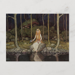 Postal John Bauer La Princesa en el Bosque