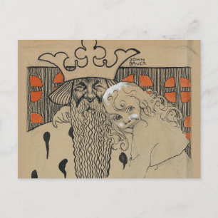 Postal John Bauer, Linda Gull och den gamle, 1905