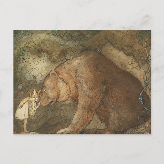 Postal John Bauer - Pobre Pequeña Base (Anverso)