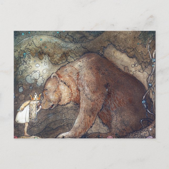 Postal John Bauer Poor Little Basse (Anverso)