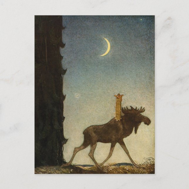 Postal John Bauer - Tavstarr en Skutt (Anverso)