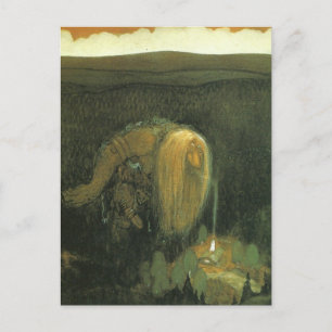 Postal John Bauer The Forest Troll Vintage Art
