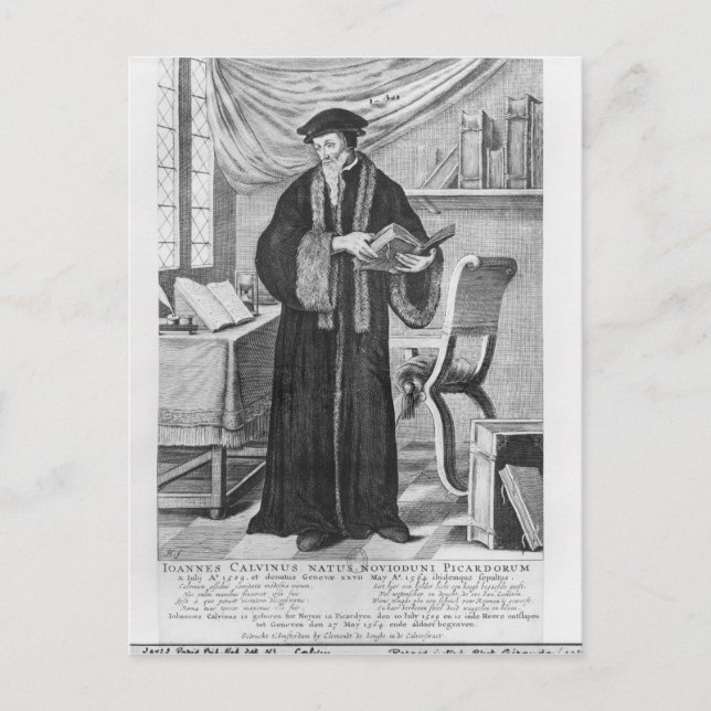 Postal John Calvin (Anverso)