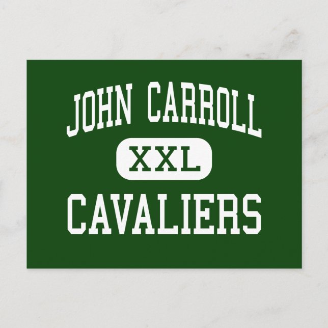 Postal John Carroll - Cavaliers - Católico - Birmingham (Anverso)