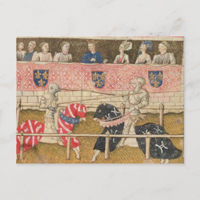 Postal John Chalon de Inglaterra y Lois de Beul de Franci (Anverso)