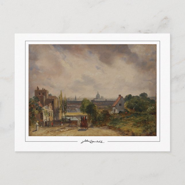 Postal John Constable #20 - Postcard Bella Artes (Anverso)