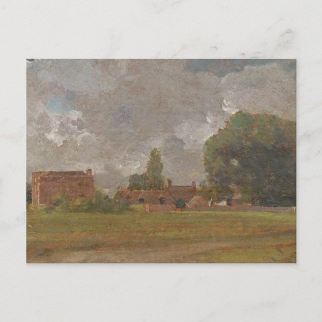 Postal John Constable | Casa del establo de Golding, Este (Anverso)