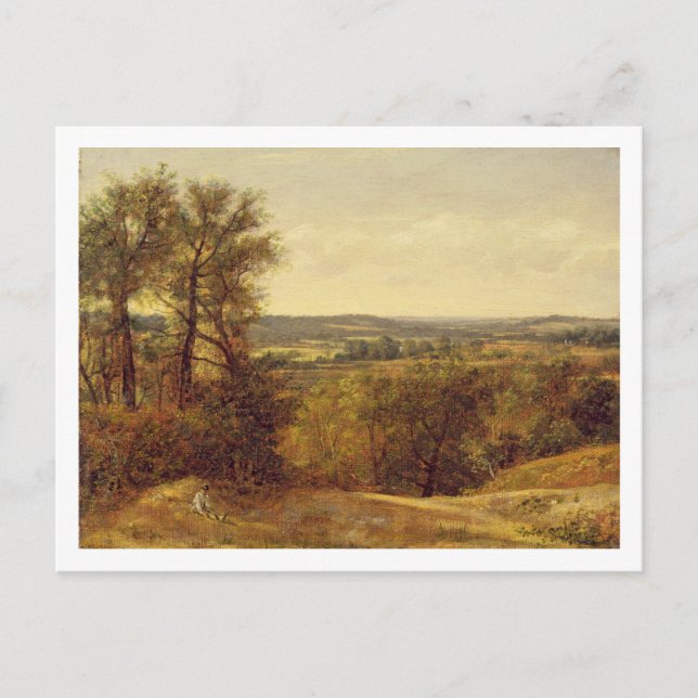 Postal John Constable | Dedham Vale, c.1802 (petróleo en  (Anverso)