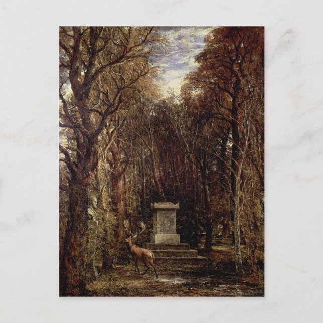 Postal John Constable | El Cenotafio a la memoria de Reyn (Anverso)