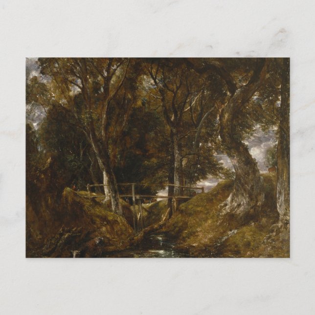 Postal John Constable - El Dell en Helmingham Park (Anverso)