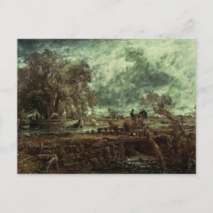 Postal John Constable Estudio para el caballo saltante,