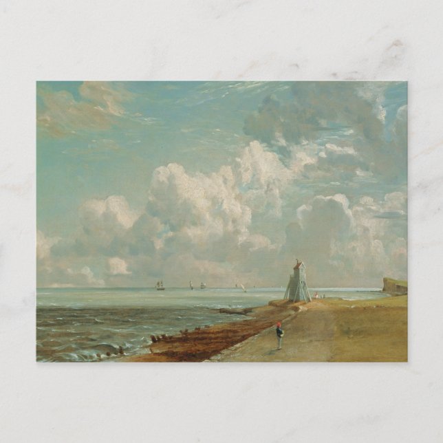 Postal John Constable | Harwich, el faro bajo y B (Anverso)