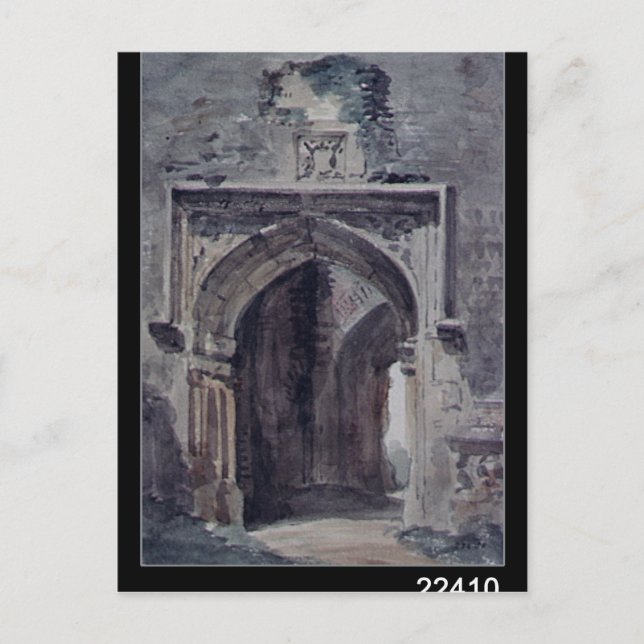 Postal John Constable | Iglesia de Bergholt Oriental (Anverso)