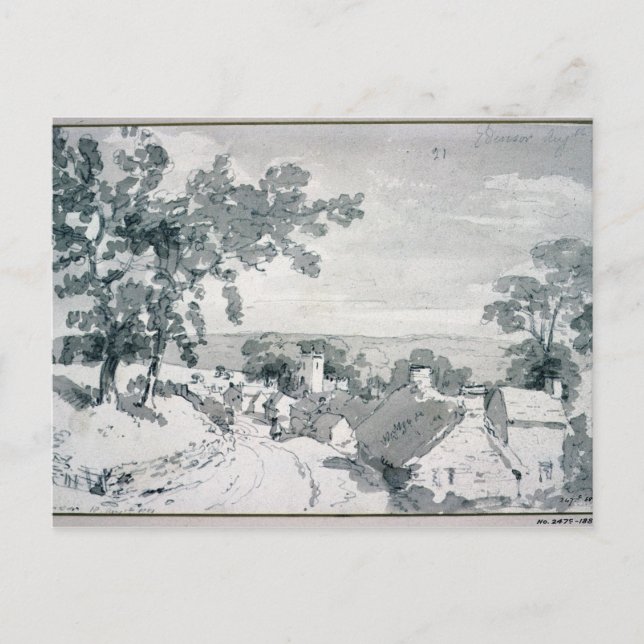 Postal John Constable | La entrada a la aldea de Ed (Anverso)