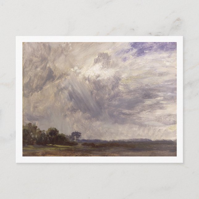 Postal John Constable | Paisaje con cielo gris, c. (Anverso)