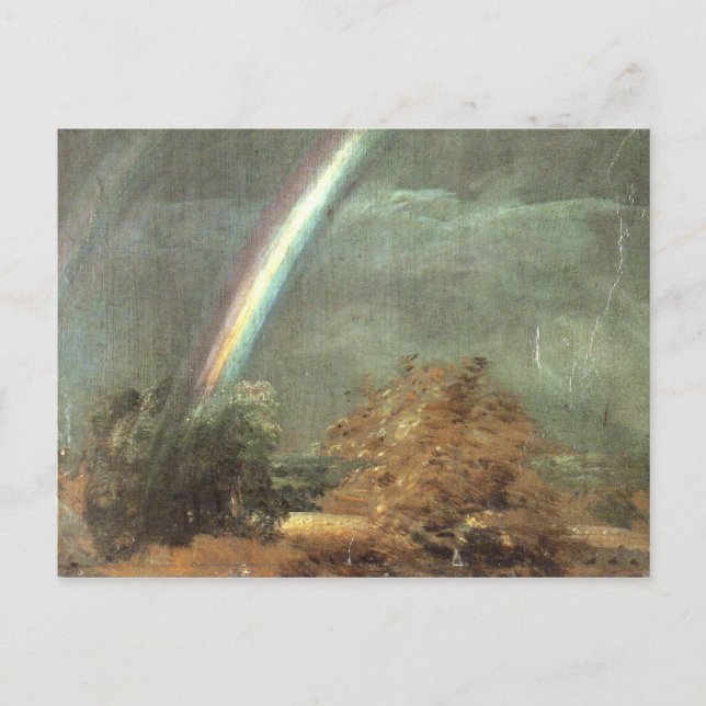 Postal John Constable - Paisaje con doble arcoiris (Anverso)