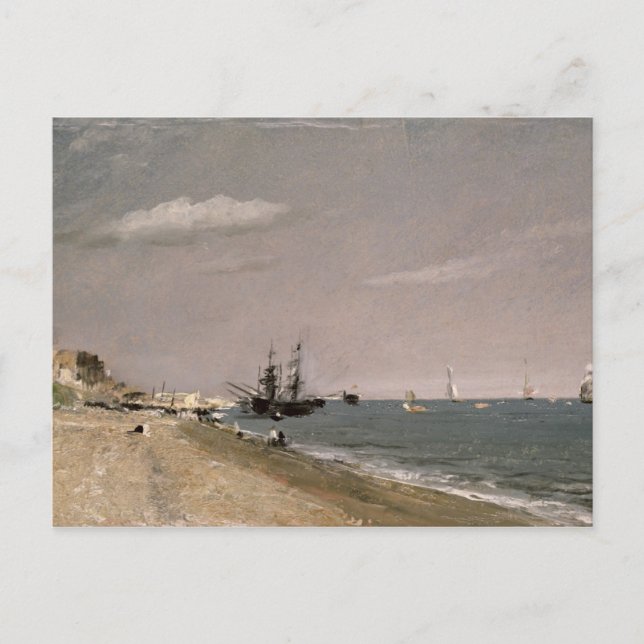 Postal John Constable | Playa Brighton con colisionadores (Anverso)