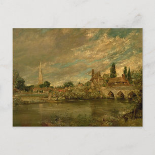 Postal John Constable   Puente de Harnham y Salisbu