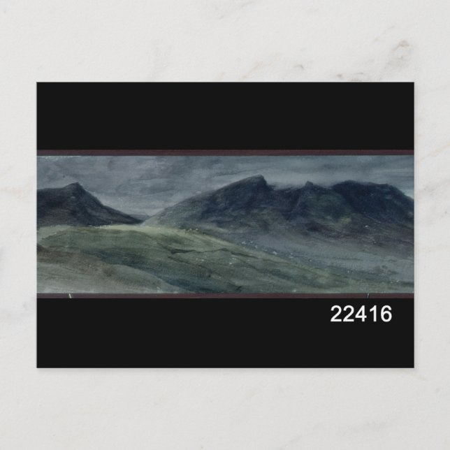 Postal John Constable | Remolque y parte de Skiddaw (Anverso)