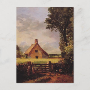 Postal John Constable - Una cabaña en un campo de maíz