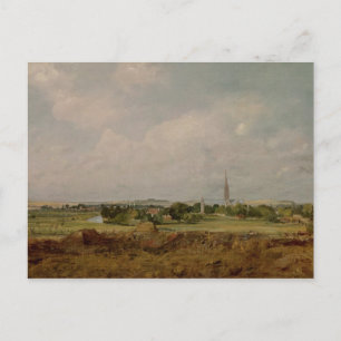 Postal John Constable Vista de Salisbury