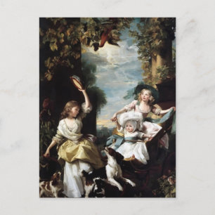Postal John Copley-Tres hijas más jóvenes de Jorge III