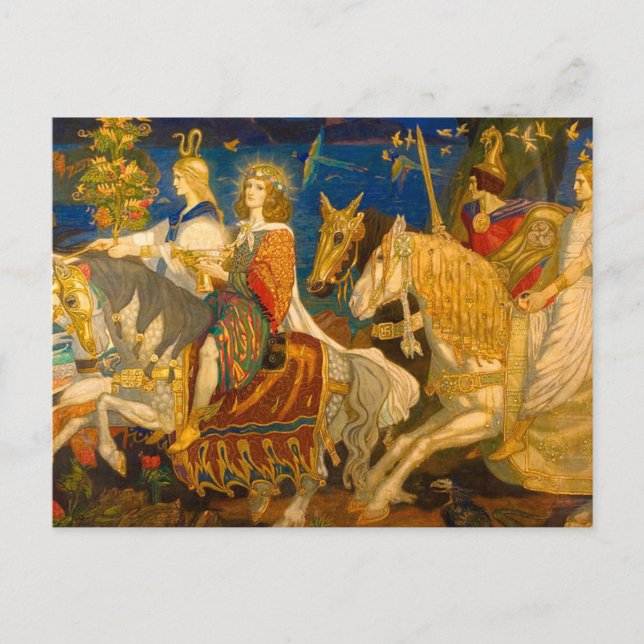 Postal John Duncan - Jinetes De Sidhe (Anverso)