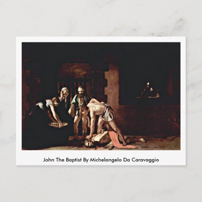 Postal John El Bautista De Michelangelo Da Caravaggio (Anverso)