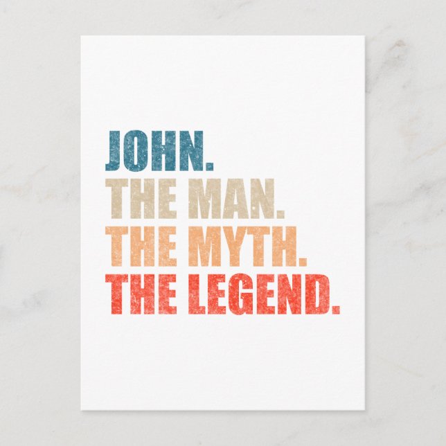 Postal John El Hombre El Mito La Leyenda (Anverso)