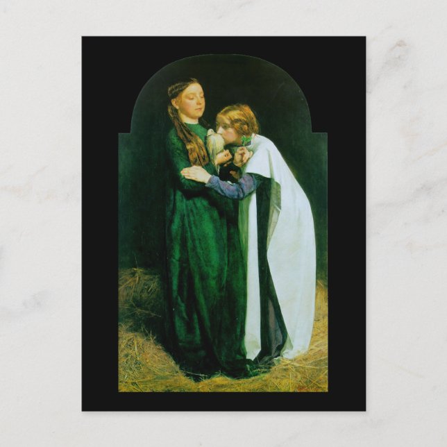 Postal John Everett Millais El regreso de la paloma (Anverso)