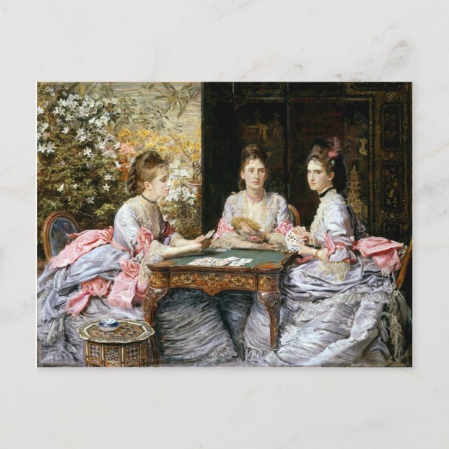 Postal John Everett Millais Hearts son Trump (Anverso)