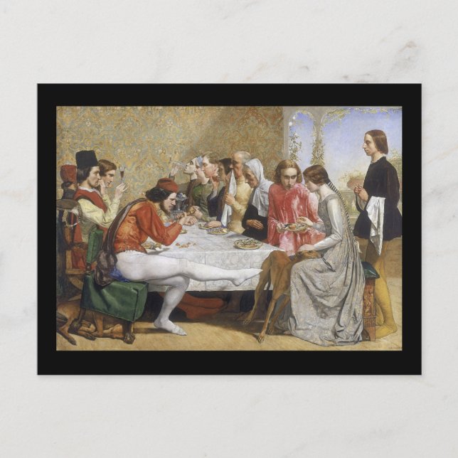 Postal John Everett Millais Isabella (Anverso)
