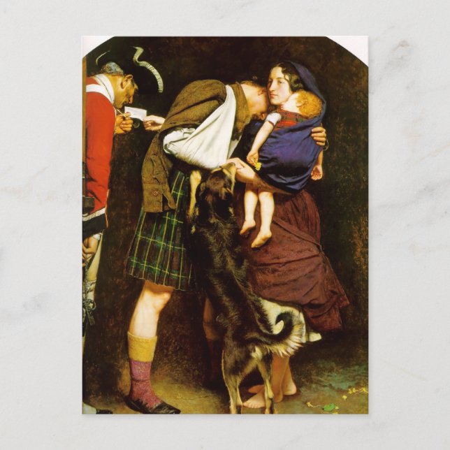 Postal John Everett Millais - La orden de liberación (Anverso)