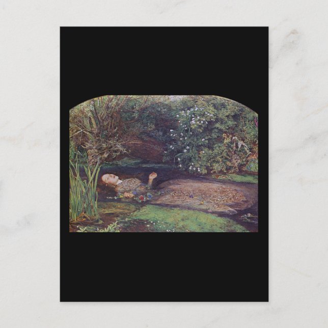 Postal John Everett Millais Ophelia (Anverso)