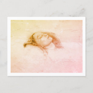 Postal John Everett Millais - Ophelia (borrador del estud