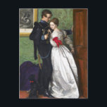 Postal John Everett Millais The Black Brunswicker<br><div class="desc">Postal de John Everett Millais The Black Brunswicker. Óleo sobre lienzo de 1860. El artista inglés John Everett Millais pintó algunas de las obras más impresionantes de la época romántica. The Black Brunswicker retrata a un soldado y su prometido compartiendo un momento privado antes del comienzo de una guerra. El...</div>
