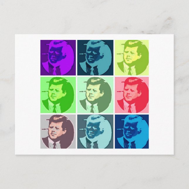 Postal John F Kennedy Pop Art (Anverso)