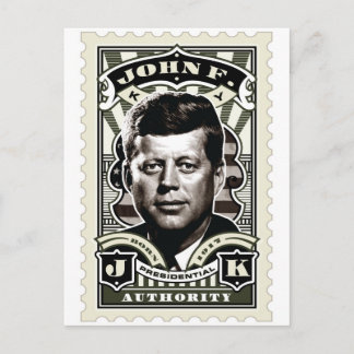 Postal John F. Kennedy Vintage Stamp Art