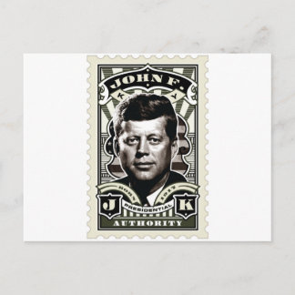 Postal John F. Kennedy Vintage Stamp Art