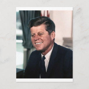 Postal John F. Retrato de color de la Casa Blanca Kennedy