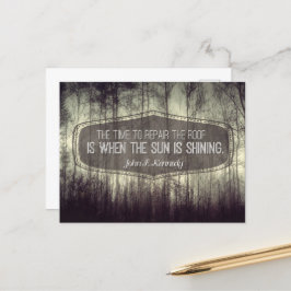 Postal John Fitzgerald Kennedy Reparación Inspiradora de 