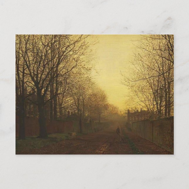 Postal John Grimshaw- Parque Wimbledon, otoño después del (Anverso)