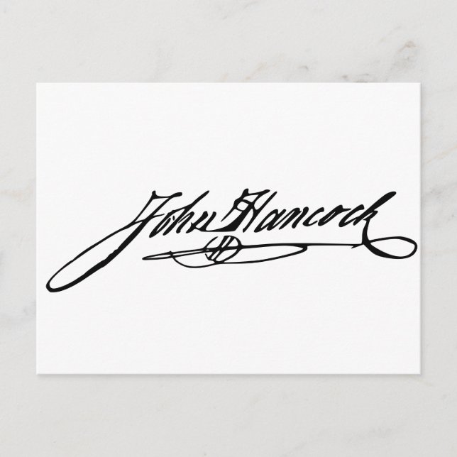 Postal John Hancock Signature (Anverso)