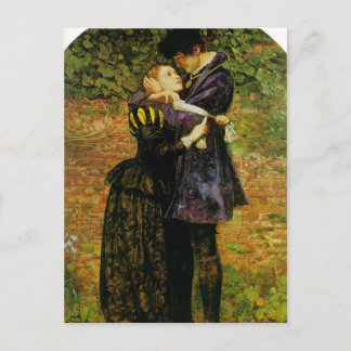 Postal John Millais-Negativa de refugio por un huguenot